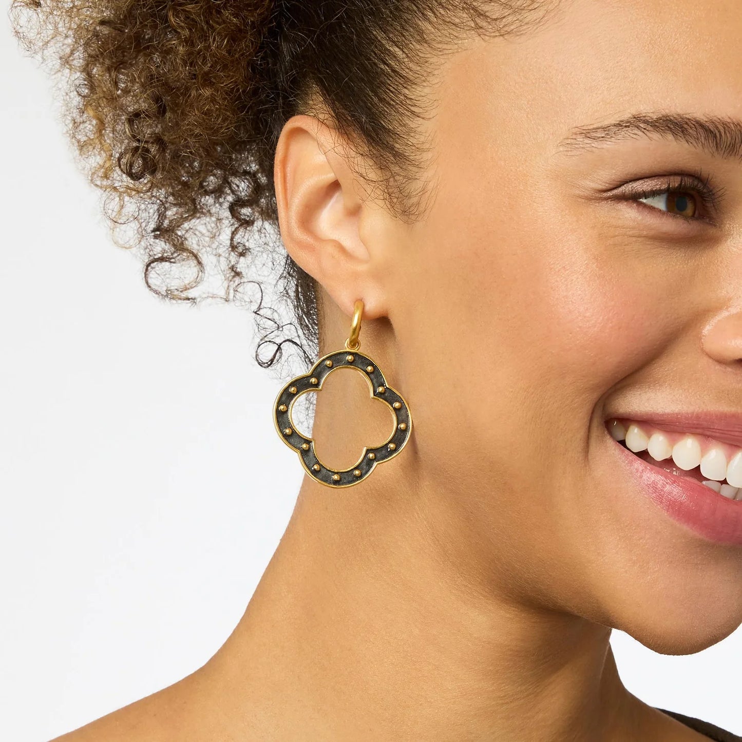 Soho Statement Hoop and Charm Earring