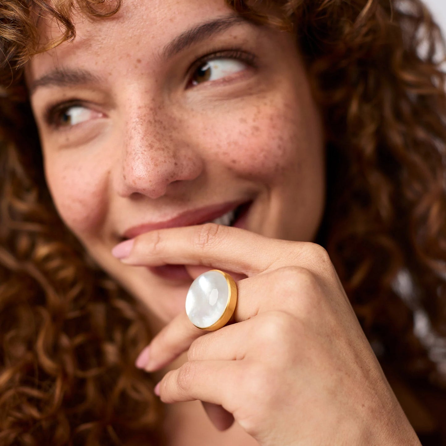 Solara Statement Ring - Iridescent Clear Crystal - 8