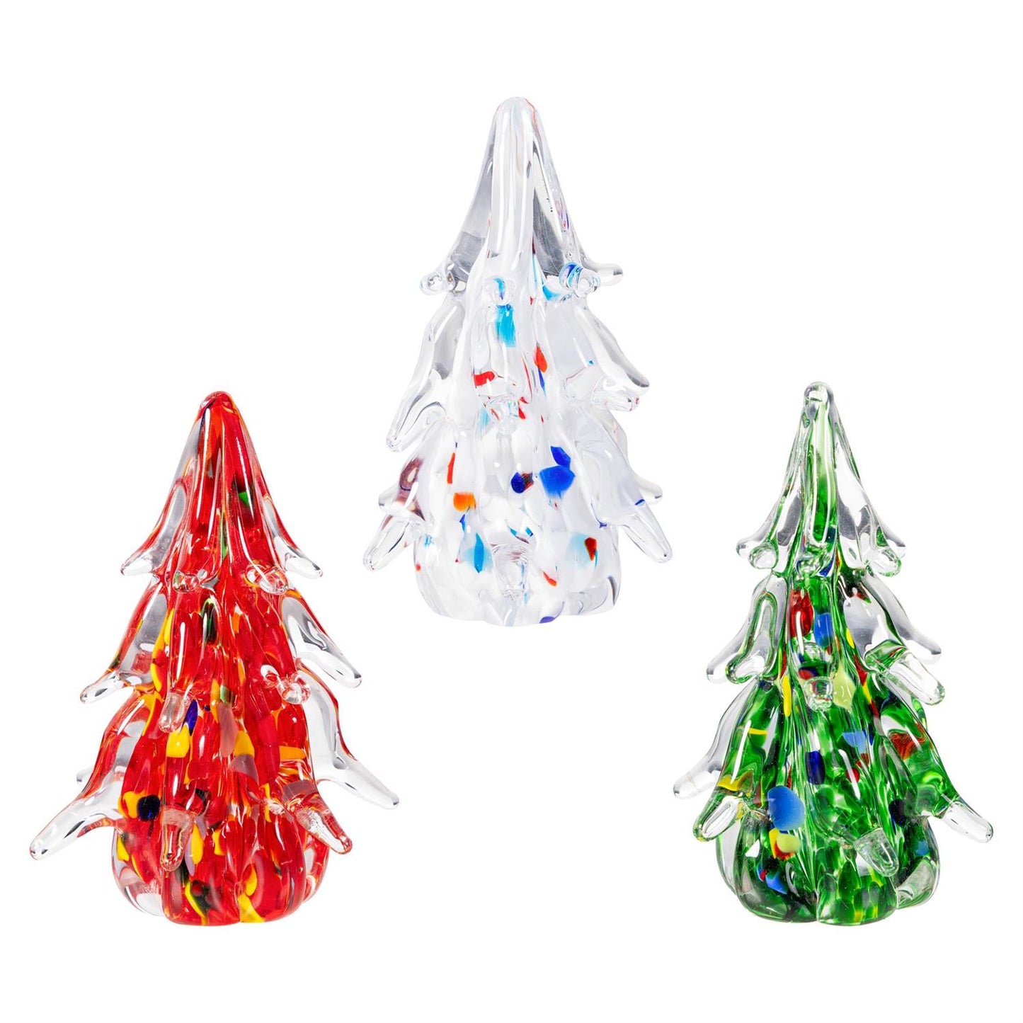 Heartfelt Cheer Table Decor Art Glass Tree