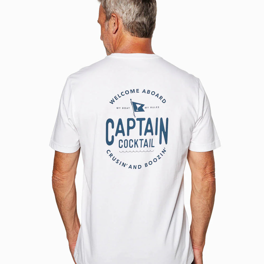 White Captain Cocktail T-Shirt