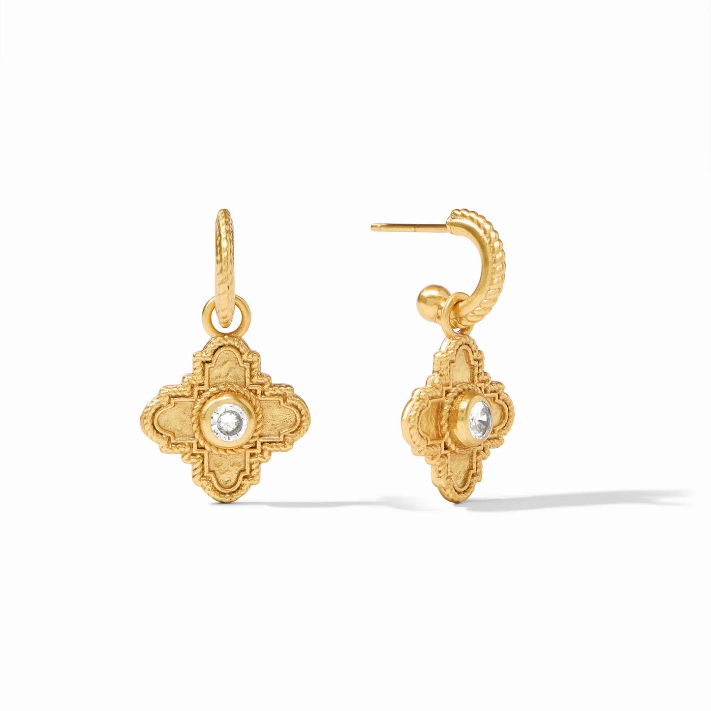 Malta Theodora Hoop & Charm Earring - Cubic Zirconia