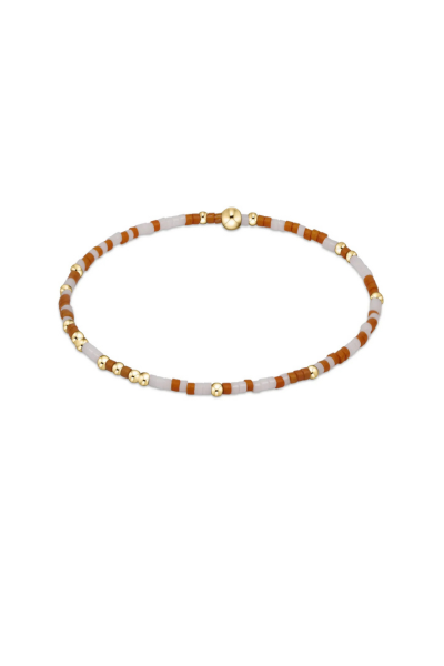 Gameday Hope Unwritten Bracelet - Burnt Orange/ White