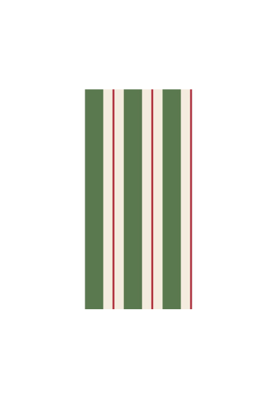 Green & Red Awning Stripe Guest Napkins 42X33 (16)