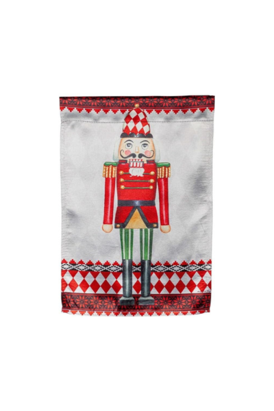 Christmas Nutcracker Lustre Garden Flag