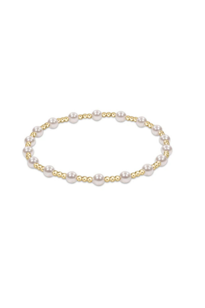 Classic Sincerity Pattern 4mm Pearl Bracelet