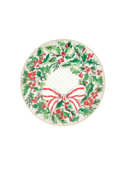 Round Holly Mat