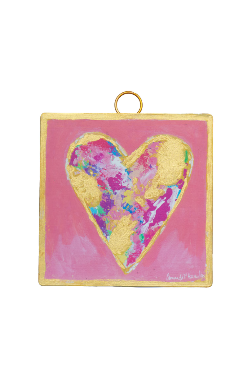 Pink & Gold Messy Heart Gallery