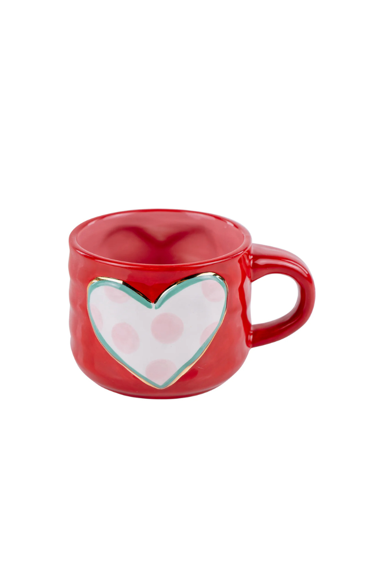 Two Hearts Red Mug