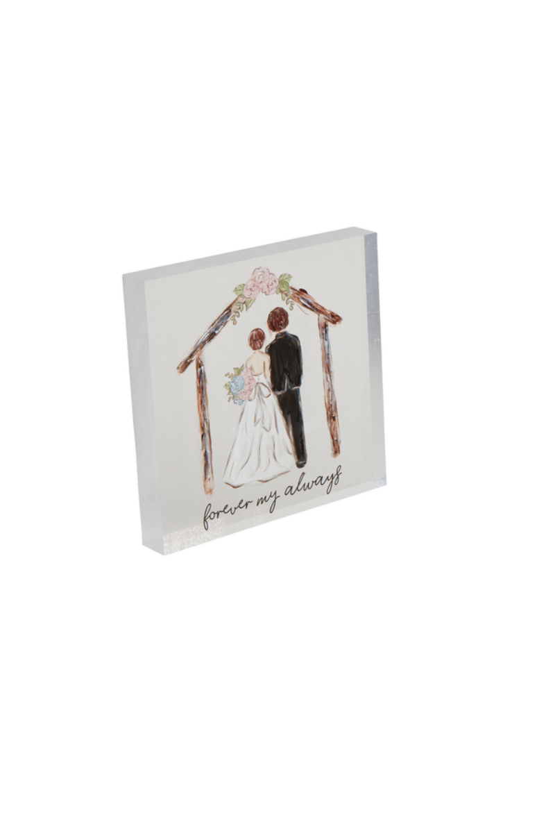 Forever Acrylic Wedding Plaque