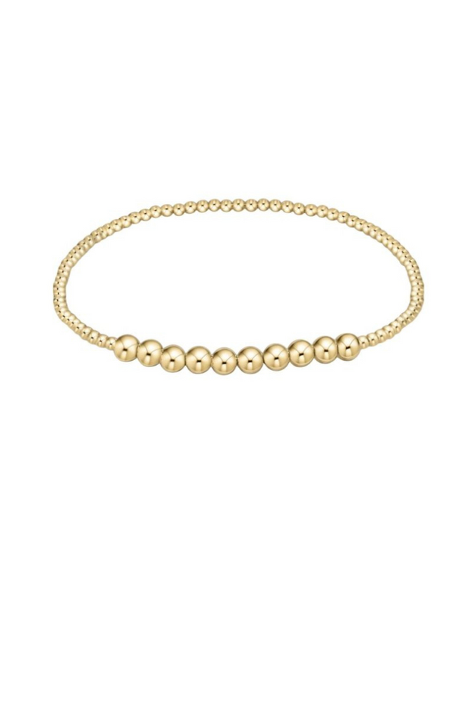 Classic Beaded Bliss Gold Bracelet 4mm