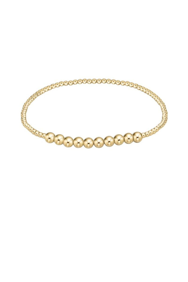 Classic Beaded Bliss Gold Bracelet 4mm