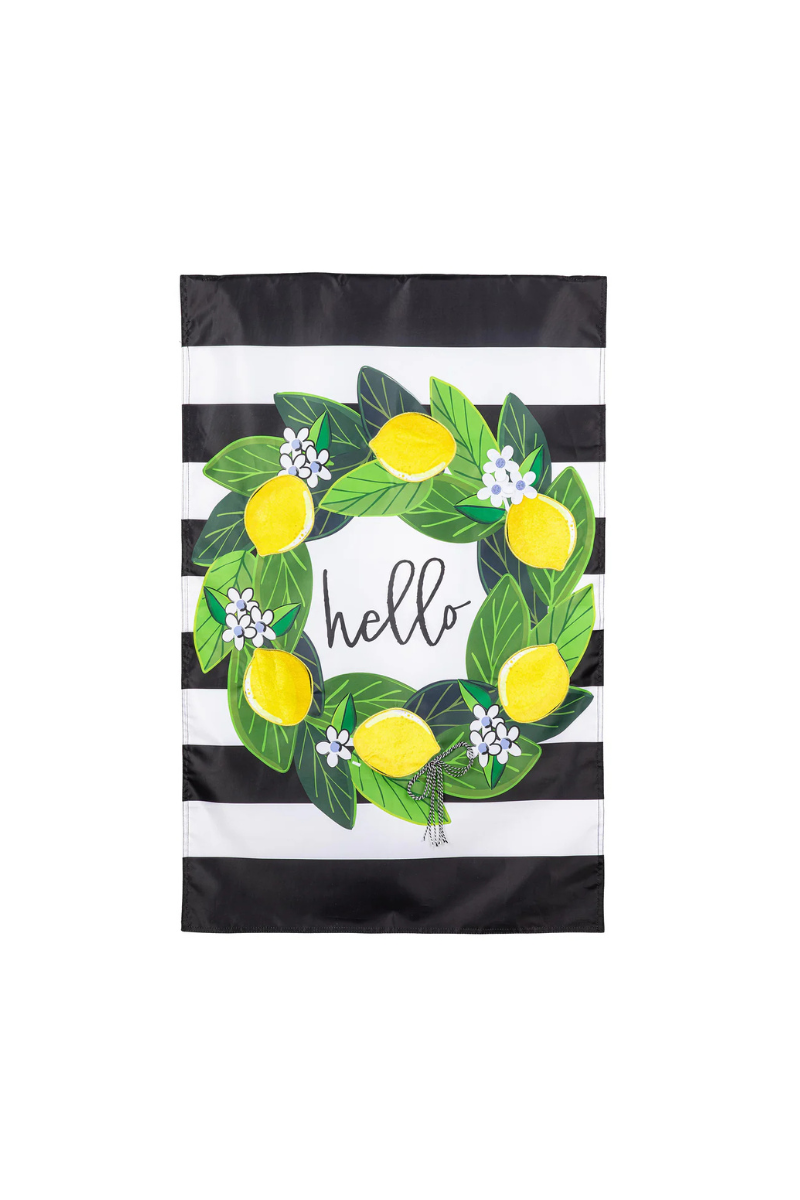 Evergreen Magnolia Leaves & Lemon House Flag