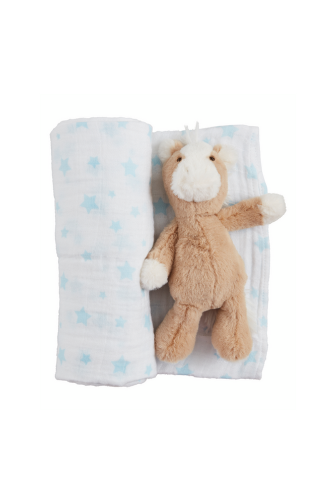 Snuggly Plush Rattles with Swaddle