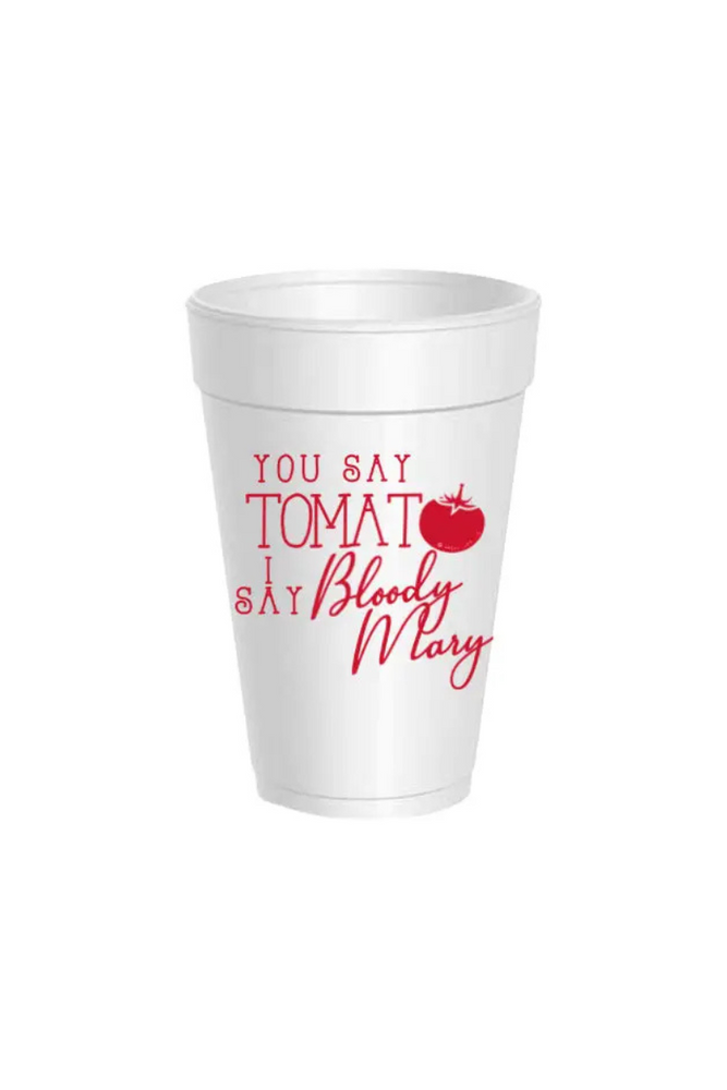 You Say Tomato I Say Bloody Mary Styrofoam Cups (10 pack)