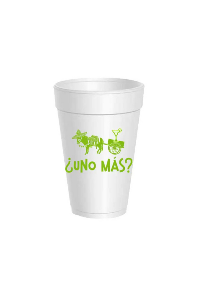 Uno Mas Styrofoam Cups (10 pack)