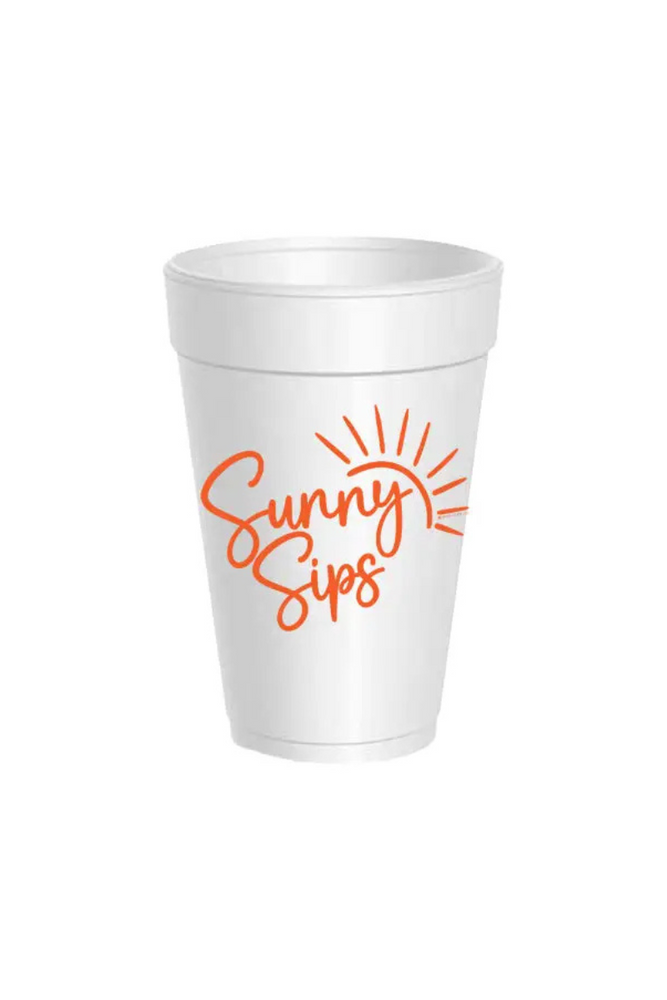 Sunny Sips Styrofoam Cups (10 pack)