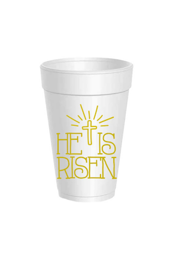 He Is Risen Styrofoam Cups (10 pack)