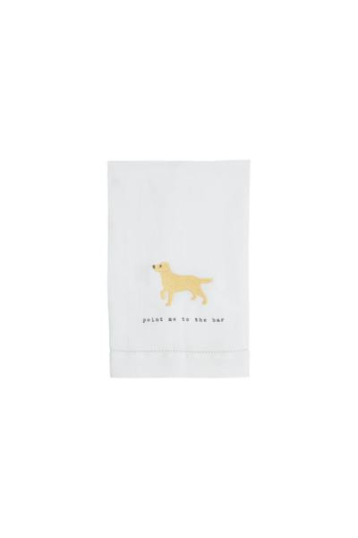 Point Me To The Bar (dog) Tea Towel