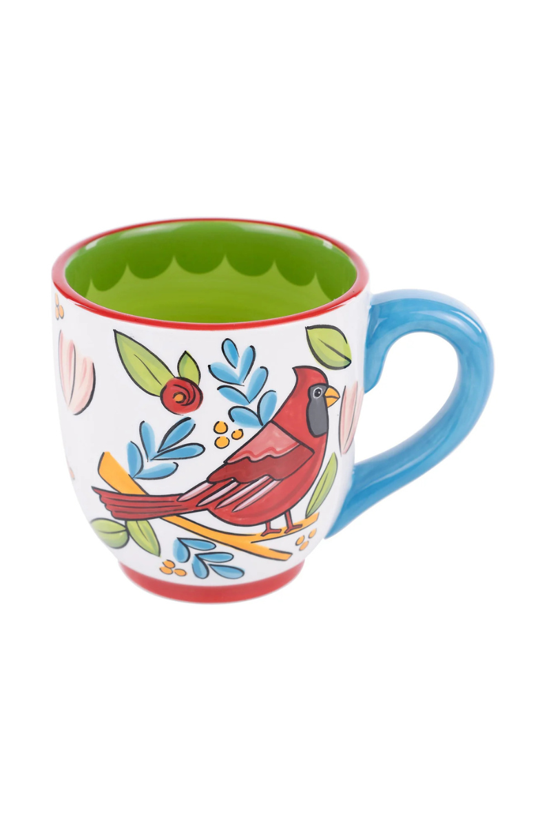 Under His Wings Red Bird Mug