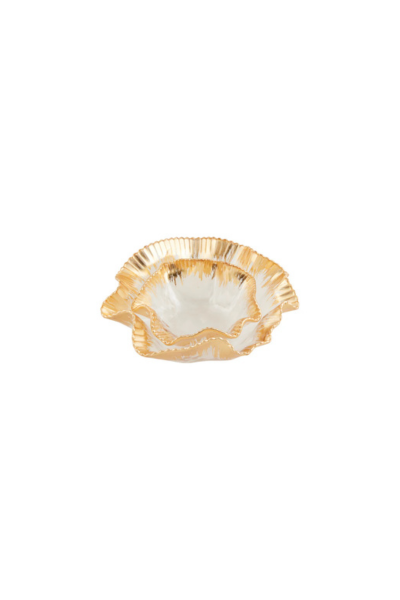 Gold Edge Ruffle Bowl