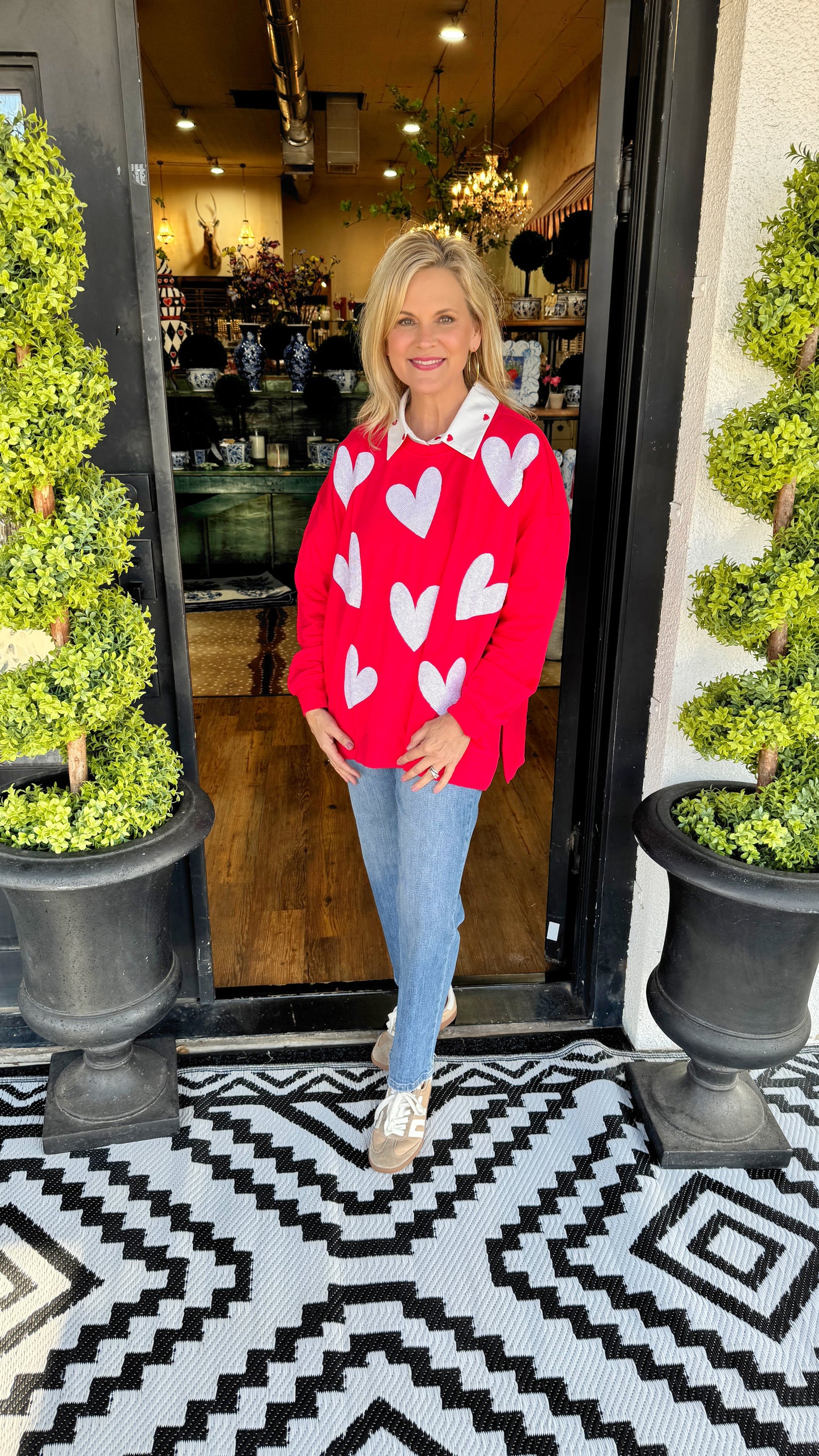 Red Valentine's Sparkle Sweatshirt