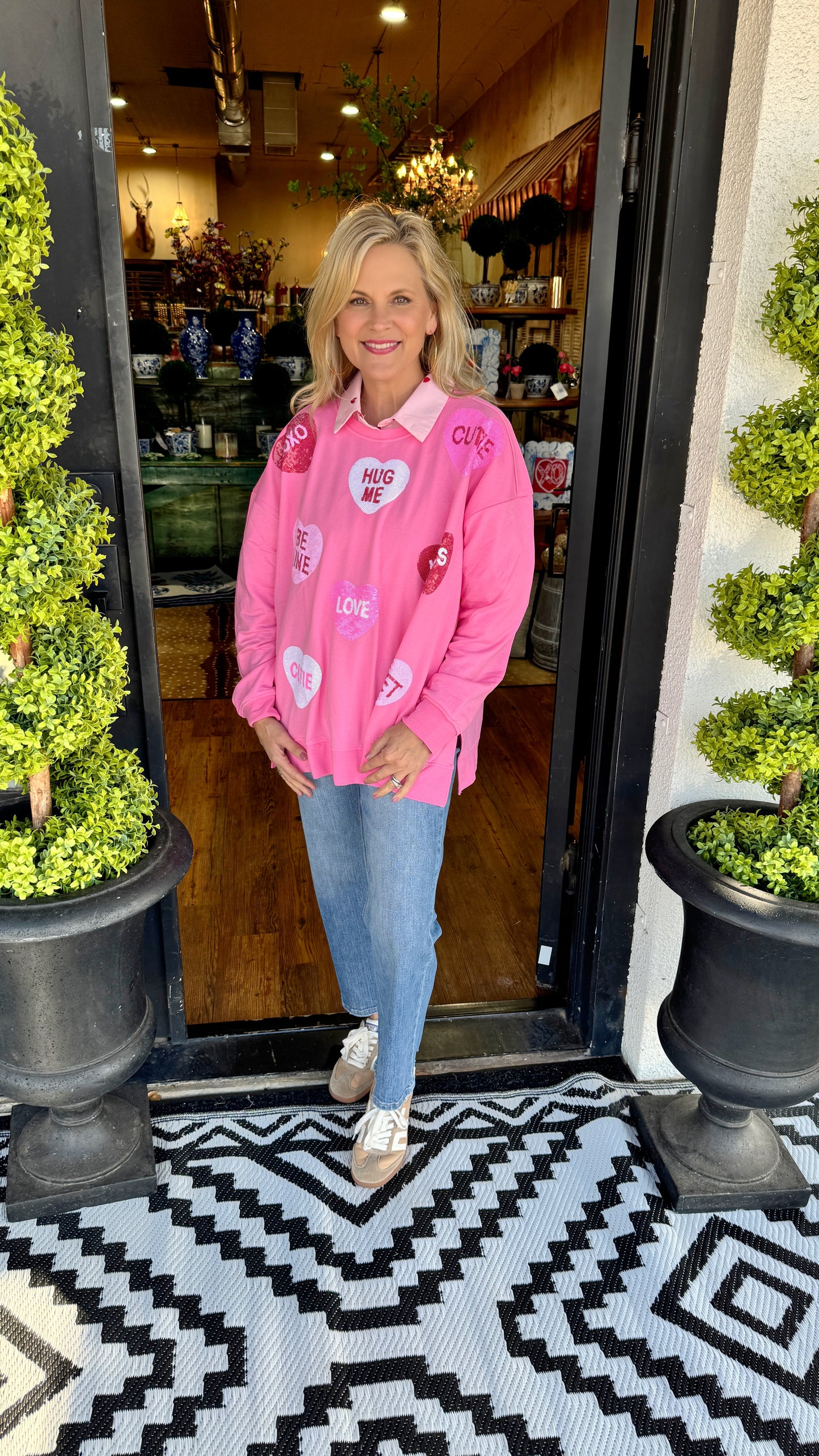 Pink Valentine's Sparkle Sweatshirt