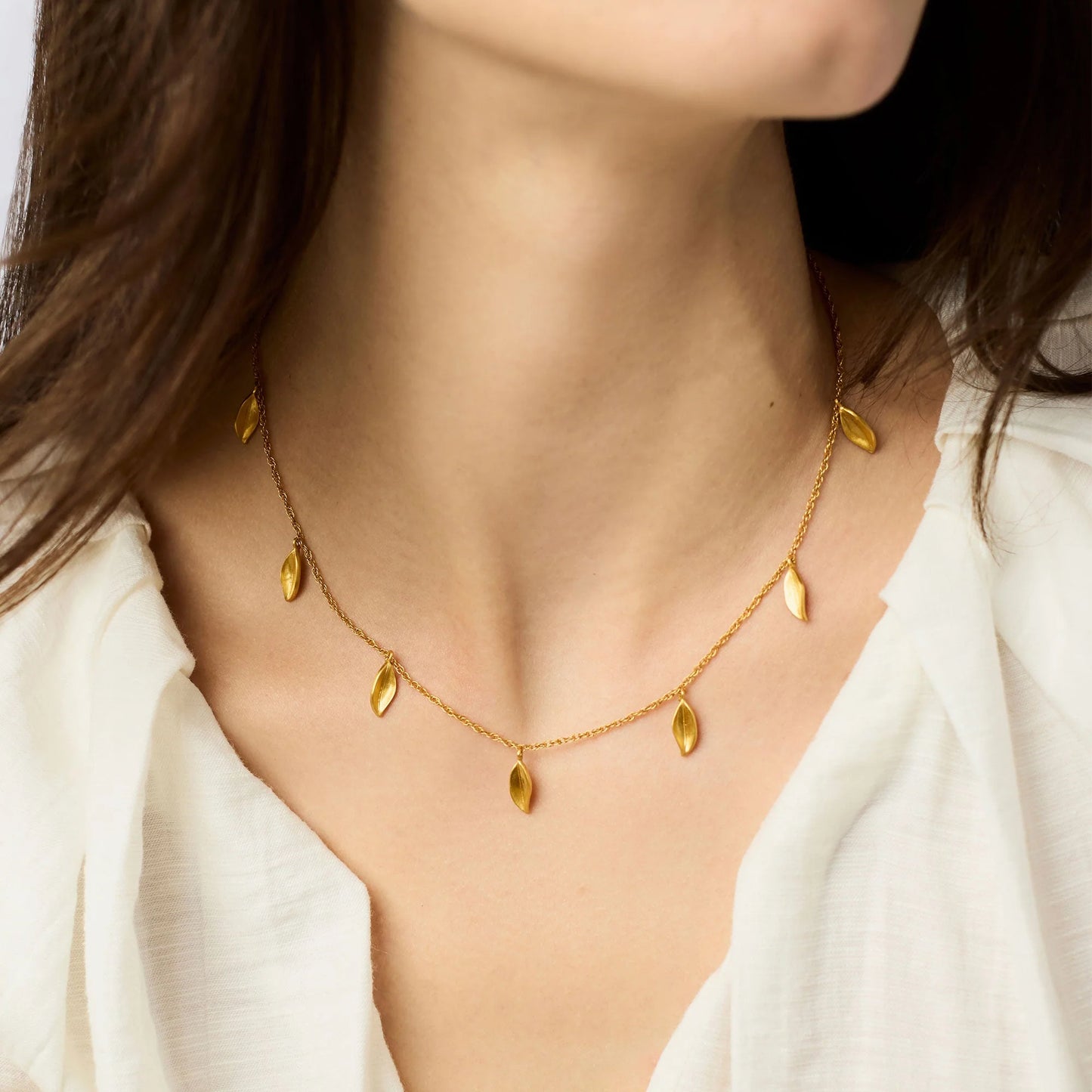 Willow Delicate Charm Necklace - Gold