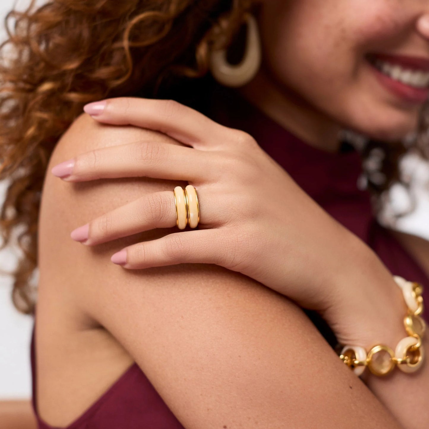 Carnaby Duet Ring - Colette - Alabaster
