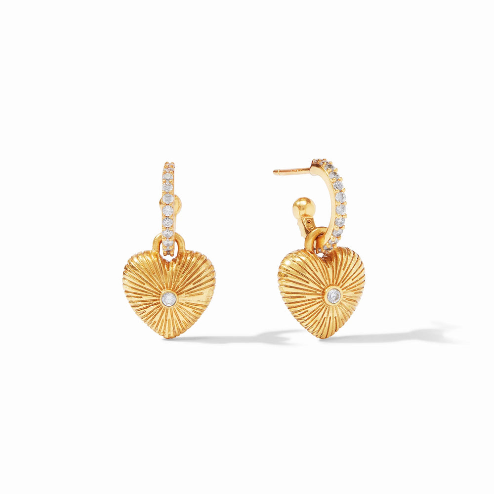 Esme Heart Hoop & Charm Earring