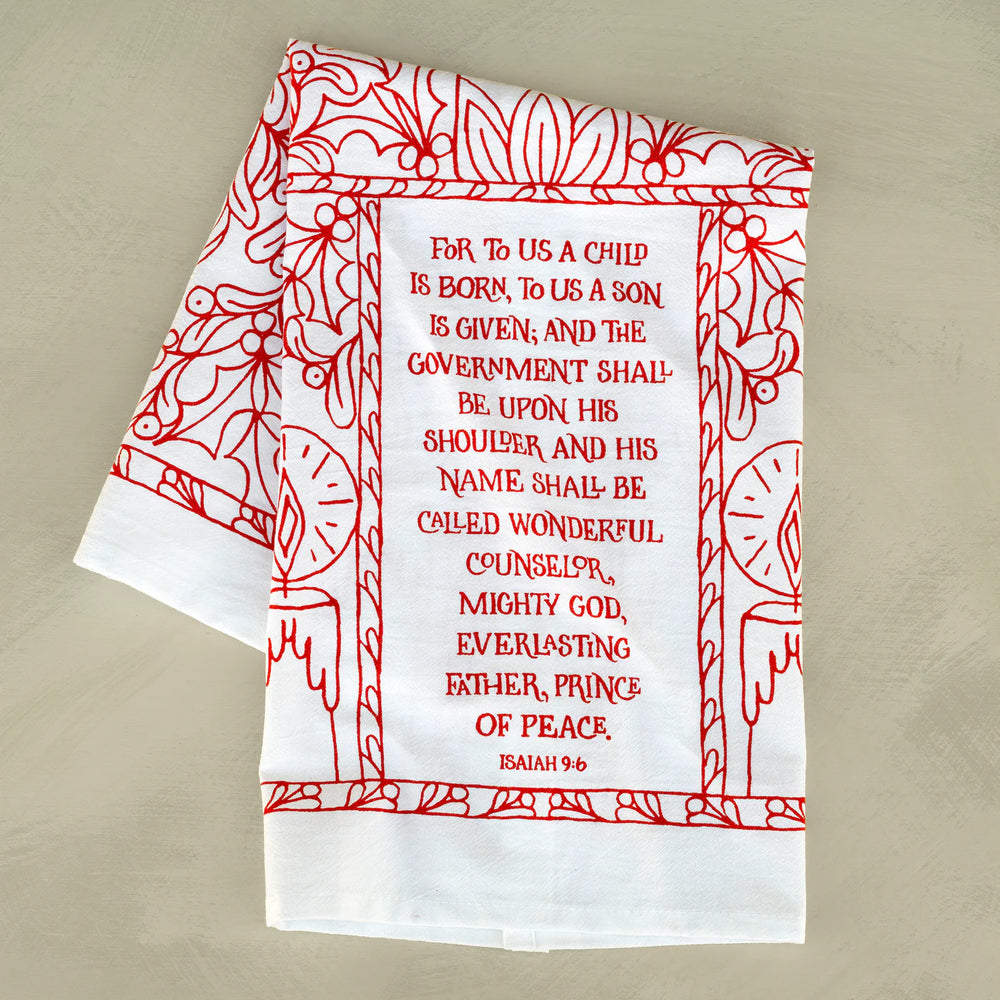 
                  
                    For to Us a Child Is Born Christmas Tea Towel
                  
                