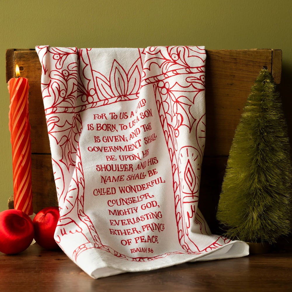 
                  
                    For to Us a Child Is Born Christmas Tea Towel
                  
                