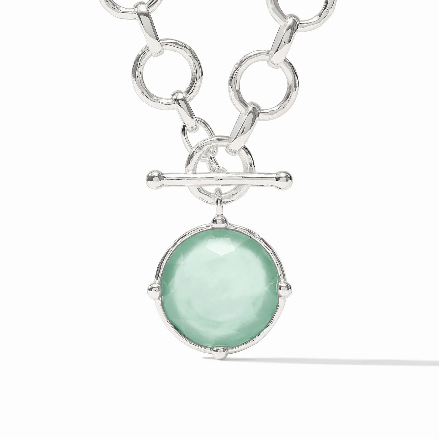 Honeybee Statement Necklace - Iridescent Aquamarine Blue