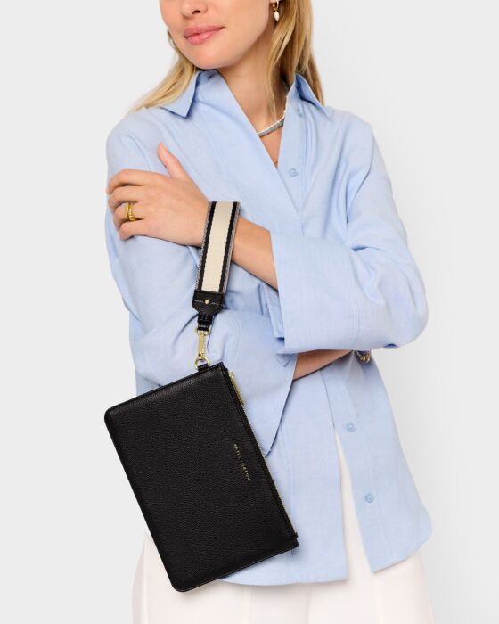 Hallie Wristlet Pouch - Black