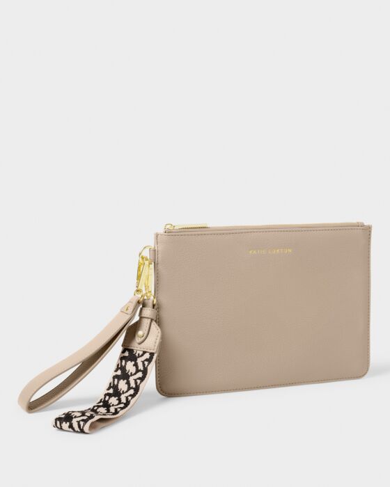 Hallie Wristlet Pouch - Light Taupe