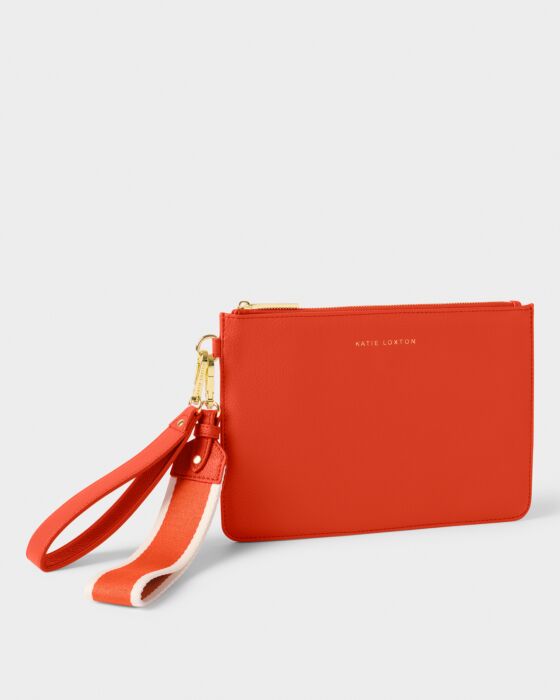 Hallie Wristlet Pouch - Deep Orange