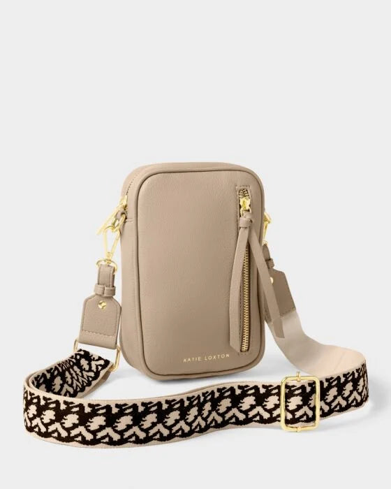 Hallie Small Crossbody Bag - Light Taupe