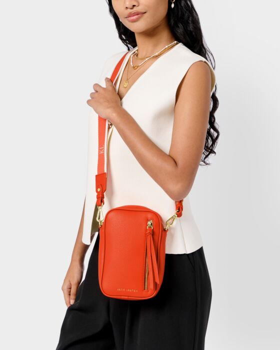 Hallie Small Crossbody Bag - Deep Orange