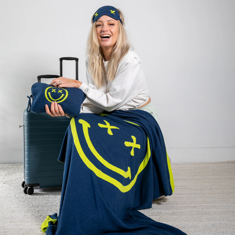 
                  
                    Smiley Cross-eyed Navy & Neon Yellow Travel Set
                  
                