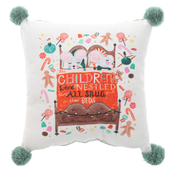 Children Were Nestled 9"X9" Mini Pillow