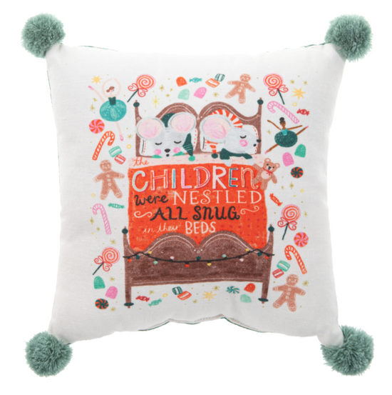 Children Were Nestled 9"X9" Mini Pillow