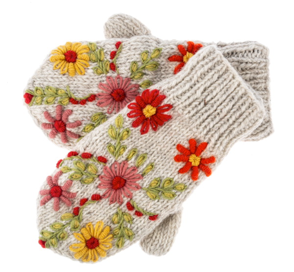 
                  
                    Floral Wool Mittens
                  
                