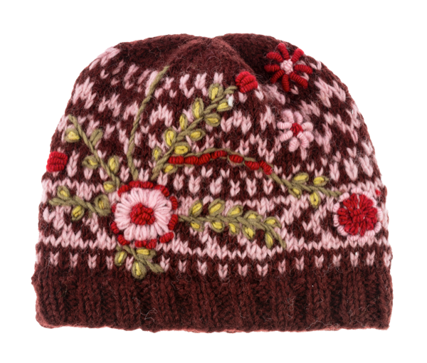 Floral Wool Beanie