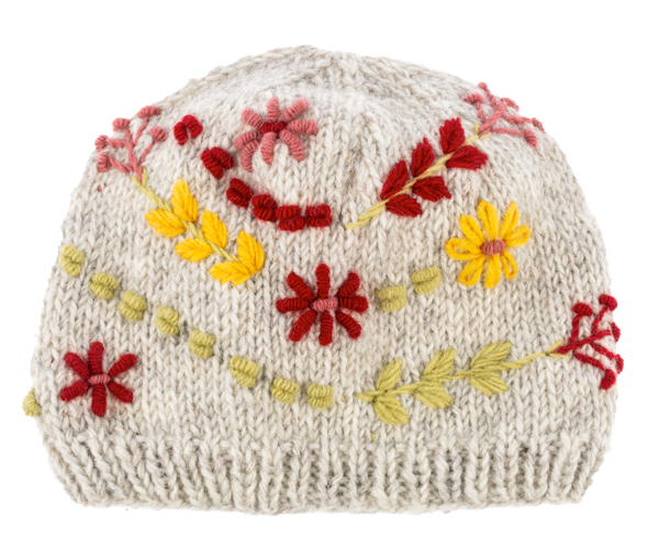 Floral Wool Beanie