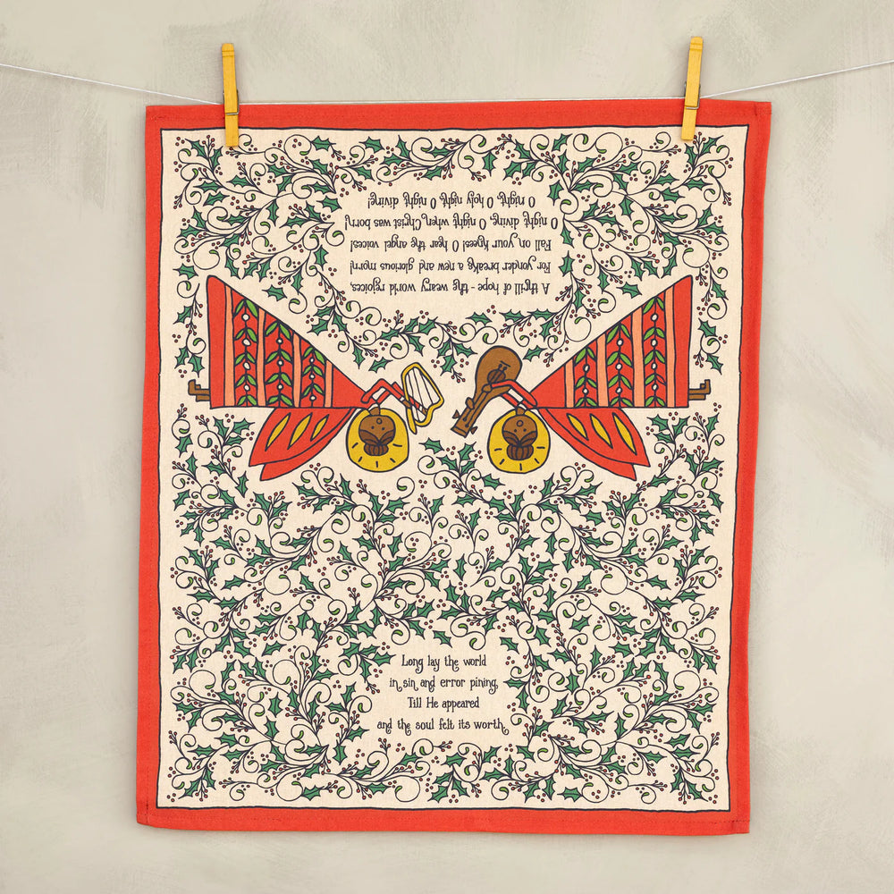O Holy Night Christmas Tea Towel