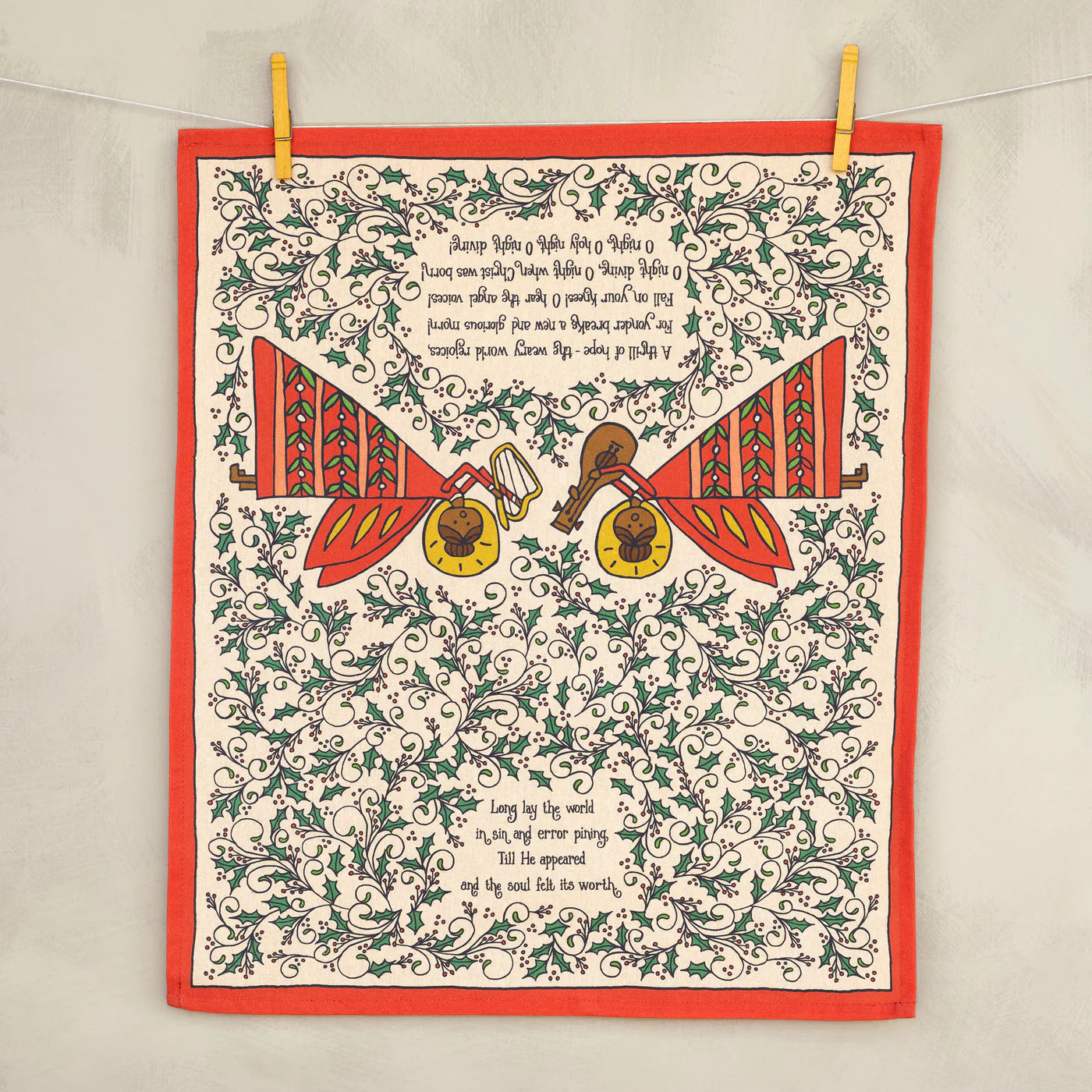 O Holy Night Christmas Tea Towel