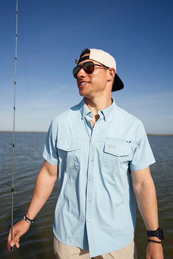 Performance Fishing Button Down - Dusty Blue