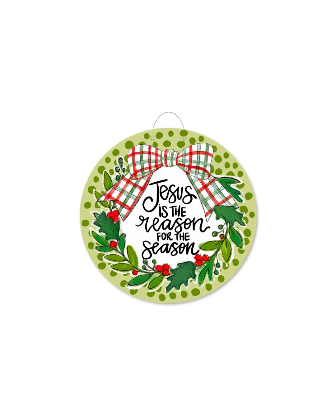 Jesus Is the Reason Wreath Door Hanger