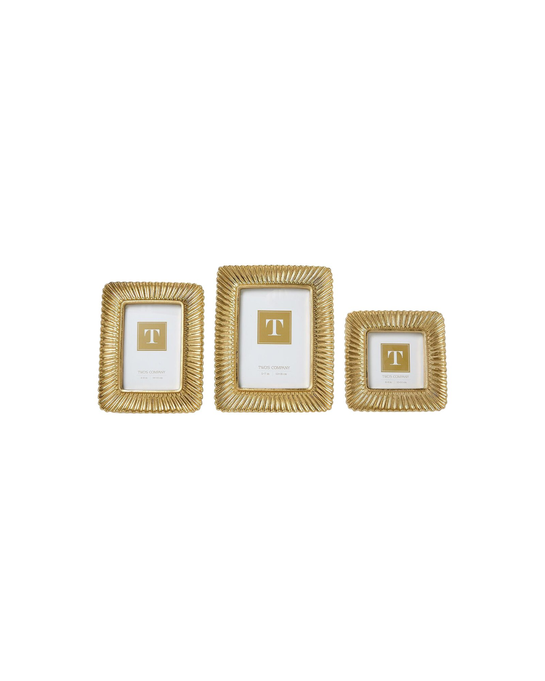 Sculpted Scalloped Plume Gold Photo Frames