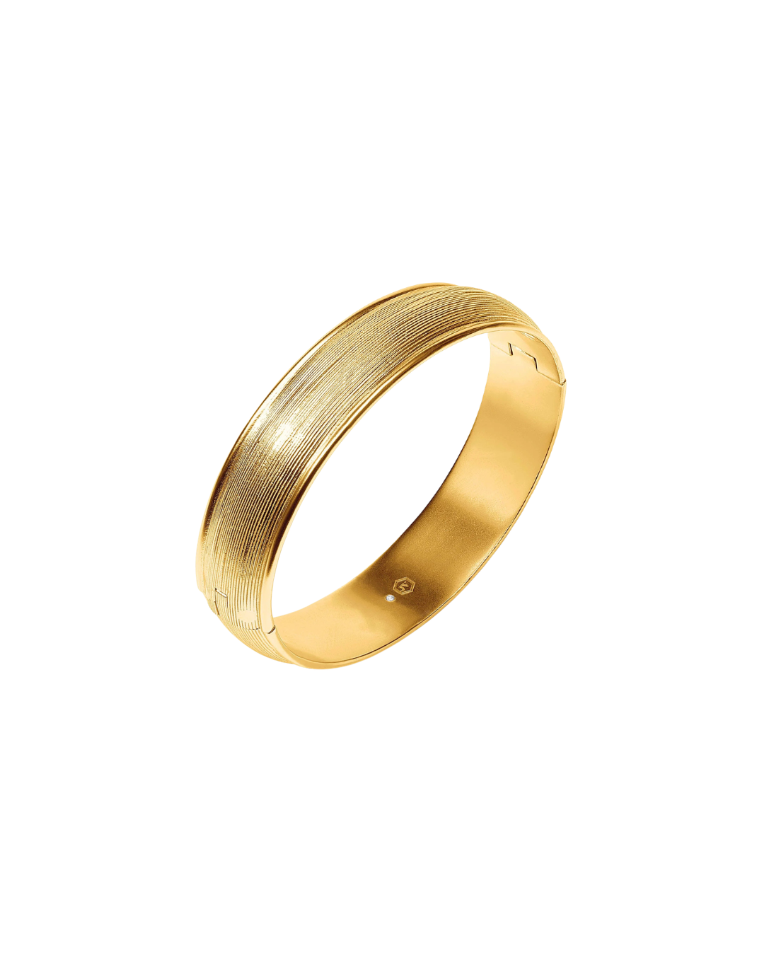 Cobblestone Hinge Bangle - Gold