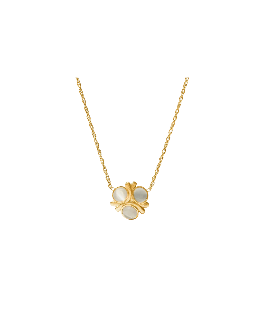 Cobblestone Delicate Necklace - Ivory Cat's Eye